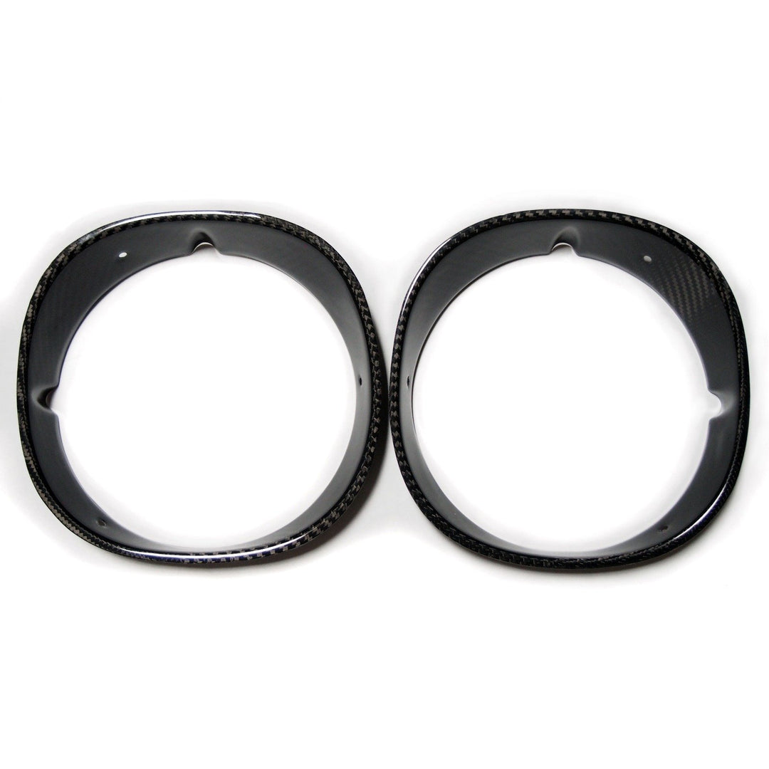 Carbon Fiber Style Front headlight lamp cover trim For Ford F-150 F150